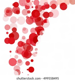 Bubbles Circle Dots Unique Red Bright Vector Background
