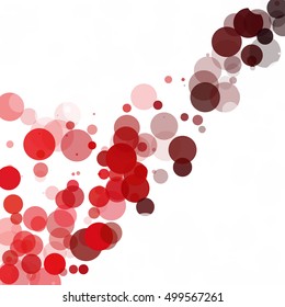 Bubbles Circle Dots Unique Red Bright Vector Background
