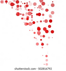 Bubbles Circle Dots Unique Red Bright Vector Background