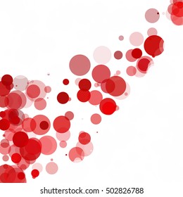 Bubbles Circle Dots Unique Red Bright Vector Background