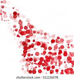 Bubbles Circle Dots Unique Red Bright Vector Background