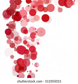 Bubbles Circle Dots Unique Red Bright Vector Background