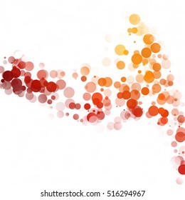 Bubbles Circle Dots Unique Red Bright Vector Background