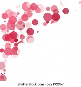 Bubbles Circle Dots Unique Red Bright Vector Background