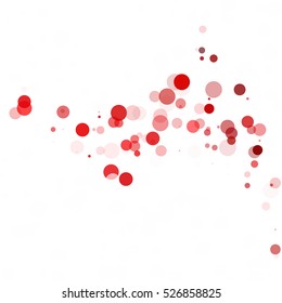 Bubbles Circle Dots Unique Red Bright Vector Background