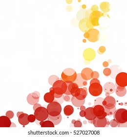 Bubbles Circle Dots Unique Red Bright Vector Background