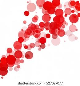 Bubbles Circle Dots Unique Red Bright Vector Background