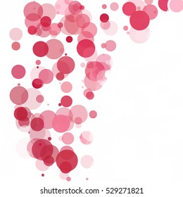 Bubbles Circle Dots Unique Red Bright Vector Background