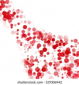 Bubbles Circle Dots Unique Red Bright Vector Background