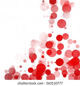 Bubbles Circle Dots Unique Red Bright Vector Background