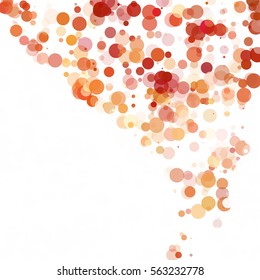 Bubbles Circle Dots Unique Red Bright Vector Background