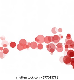 Bubbles Circle Dots Unique Red Bright Vector Background