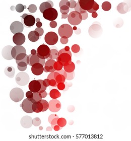 Bubbles Circle Dots Unique Red Bright Vector Background