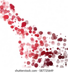 Bubbles Circle Dots Unique Red Bright Vector Background