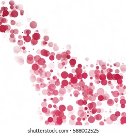 Bubbles Circle Dots Unique Red Bright Vector Background