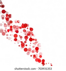 Bubbles Circle Dots Unique Red Bright Vector Background