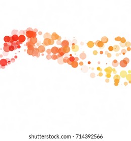 Bubbles Circle Dots Unique Red Bright Vector Background