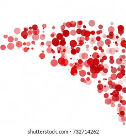 Bubbles Circle Dots Unique Red Bright Vector Background