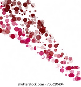 Bubbles Circle Dots Unique Red Bright Vector Background