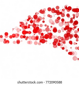 Bubbles Circle Dots Unique Red Bright Vector Background