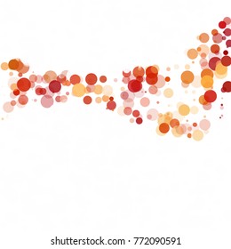 Bubbles Circle Dots Unique Red Bright Vector Background