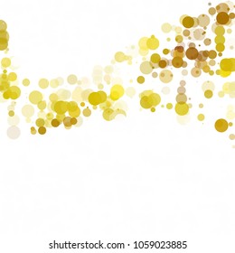 Bubbles Circle Dots Unique Yellow Bright Vector Background