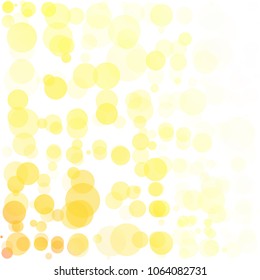 Bubbles Circle Dots Unique Yellow Bright Vector Background