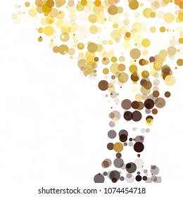 Bubbles Circle Dots Unique Yellow Bright Vector Background
