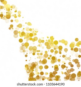 Bubbles Circle Dots Unique Yellow Bright Vector Background