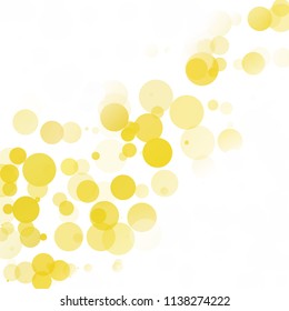 Bubbles Circle Dots Unique Yellow Bright Vector Background