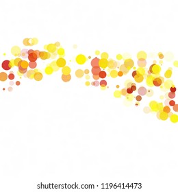 Bubbles Circle Dots Unique Yellow Bright Vector Background