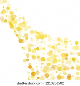 Bubbles Circle Dots Unique Yellow Bright Vector Background