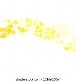 Bubbles Circle Dots Unique Yellow Bright Vector Background