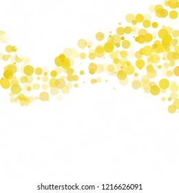Bubbles Circle Dots Unique Yellow Bright Vector Background