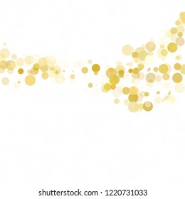 Bubbles Circle Dots Unique Yellow Bright Vector Background