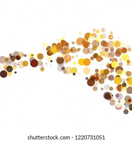 Bubbles Circle Dots Unique Yellow Bright Vector Background