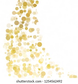 Bubbles Circle Dots Unique Yellow Bright Vector Background