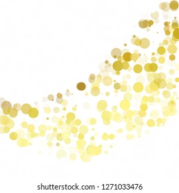 Bubbles Circle Dots Unique Yellow Bright Vector Background