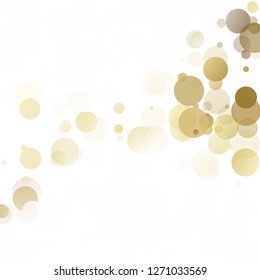Bubbles Circle Dots Unique Yellow Bright Vector Background