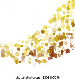 Bubbles Circle Dots Unique Yellow Bright Vector Background