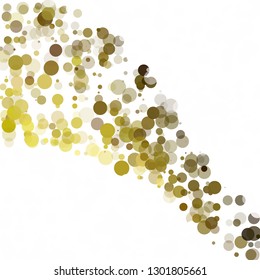 Bubbles Circle Dots Unique Yellow Bright Vector Background