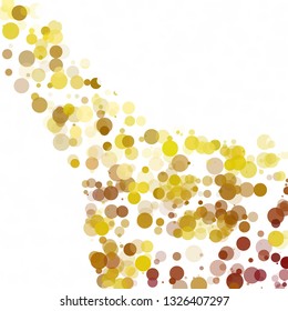 Bubbles Circle Dots Unique Yellow Bright Vector Background