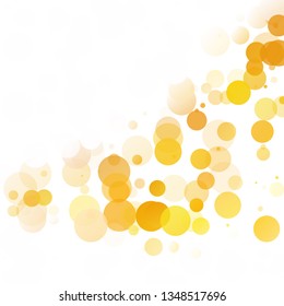 Bubbles Circle Dots Unique Yellow Bright Vector Background