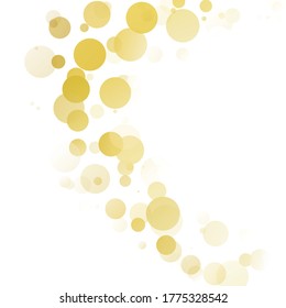 Bubbles Circle Dots Unique Yellow Bright Vector Background