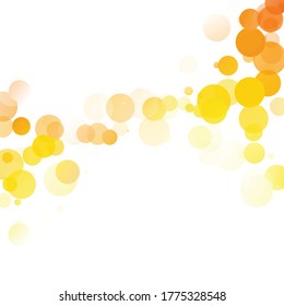 Bubbles Circle Dots Unique Yellow Bright Vector Background