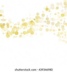 Bubbles Circle Dots Unique Yellow Bright Vector Background