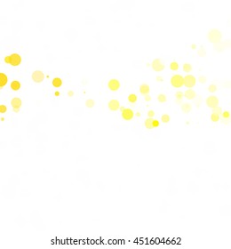 Bubbles Circle Dots Unique Yellow Bright Vector Background