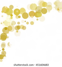 Bubbles Circle Dots Unique Yellow Bright Vector Background