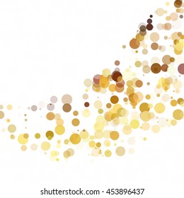 Bubbles Circle Dots Unique Yellow Bright Vector Background