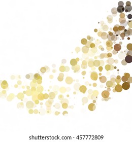 Bubbles Circle Dots Unique Yellow Bright Vector Background